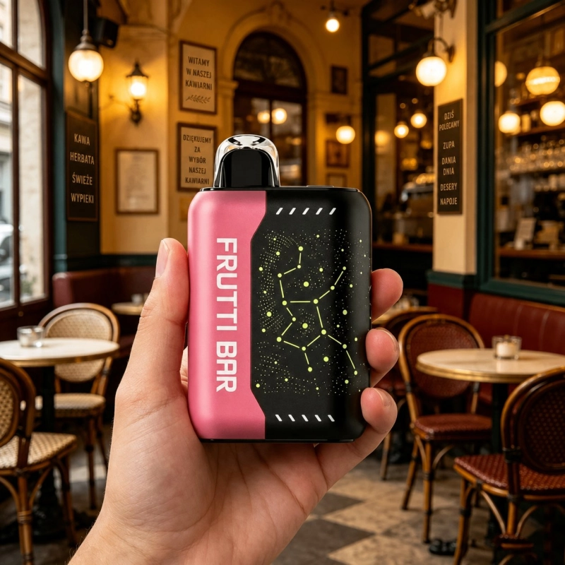 Frutti Bar 25000 buchów jednorazowy e-papieros, różowo-czarny