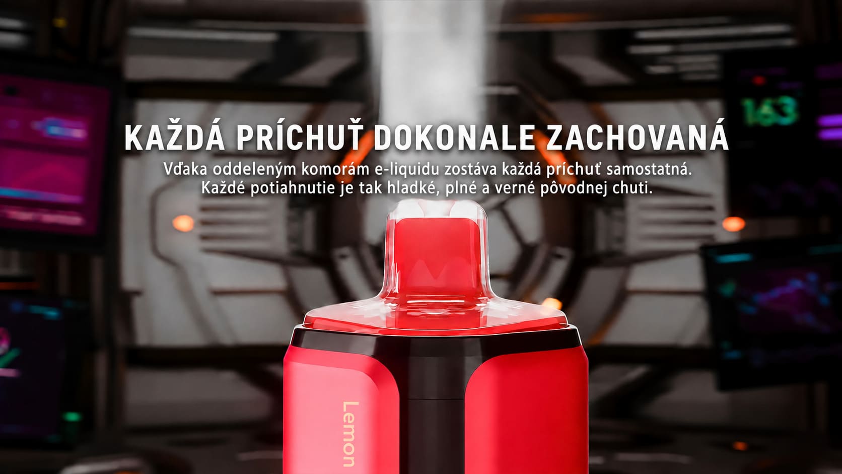 Vapsolo Quads systém príchutí 4 v 1 – 4 nezávislé nádržky e-liquidu, jednoduché prepínanie príchutí