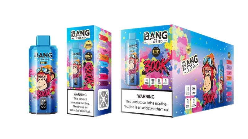 Bang Legend 300K 8-in-1 Flavors Disposable Vape – Több ízű, 300 000 szippantásos élmény4. alma körte+eper mangó+eper görögdinnye+áfonya jég_2