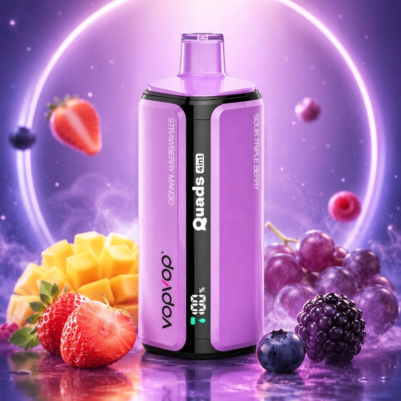 VopVop Quads 4in1 120000 slukk Eldobható vape, Vegyes gyümölcs lila