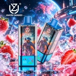 Vape descartável UZY Crystal 4 em 1 100 000 puffs com sabor Peach Ice e sistema de 4 sabores Quatro Sabores