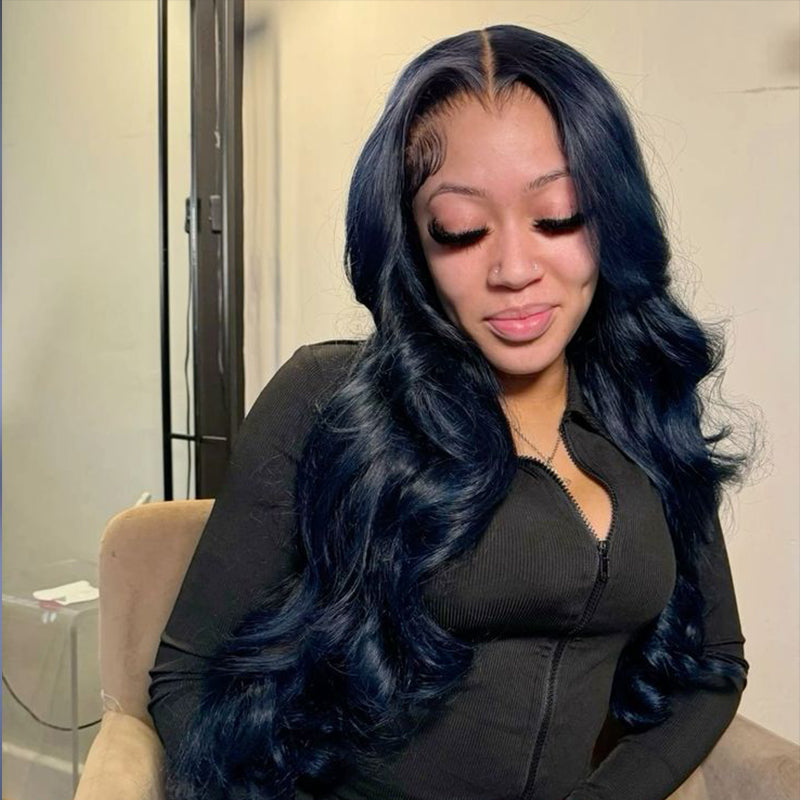 Sale | Glueless Midnight Blue 7x6/13x6 FULL Lace Frontal Wig 16