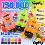 VopVop Multi 6 em 1 150000 Puffs Vape Descartável, Sabores Variados