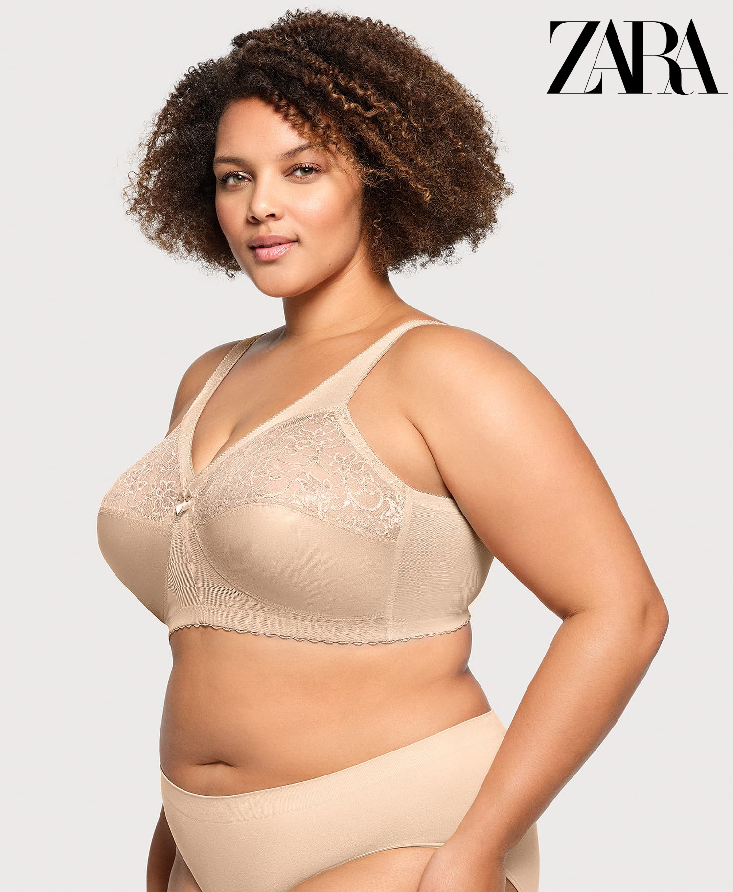 ZARA - (3 komada) Jednodijelni push-up grudnjak s punim košaricama