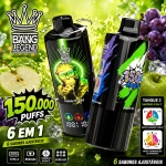 Bang Legend 150000 Puffs Vaporizador Descartável, Sabor Maçã e Uva