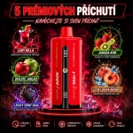 Prémiové ovocné příchutě UZY vape s jablkem, broskví a exotickým ovocem