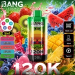 Bang Legend 120K epres-kiwis, áfonyás-görögdinnyés, gumimacik, áfonyás rágógumi és savanyú mangós-ananászos ízkészlet