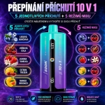 UZY 10v1 zařízení s kombinací ovocných příchutí borůvka, cola, jahoda a mango