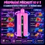 Detail příchutí UZY vape – hrozny ice, jahoda kiwi a osvěžující meloun