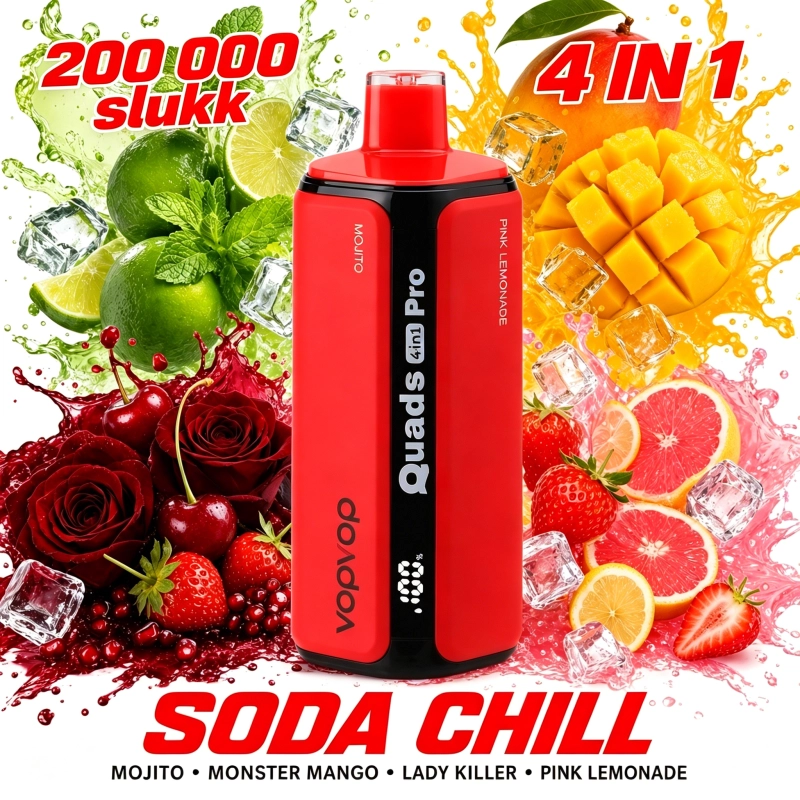 VOPVOP PRO 4 in 1 1.MOJITO & MONSTER MANGO & LADY KILLER & PINK LEMONADE