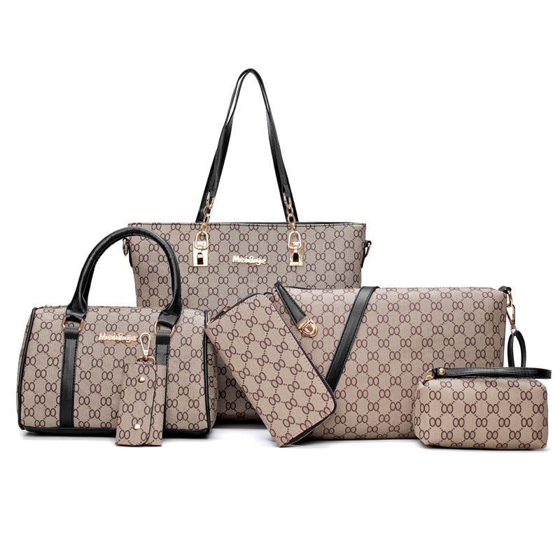 🔥Oferta exclusiva de juego de bolsas promocionales de 6 piezas. Bolso de piel para mujer