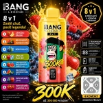 Bang Legend 300K 8 v 1 – jahoda s banánem, vodní meloun s borůvkou, ledová příchuť a Fuji jablko s ledem