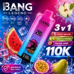 Bang Legend 110K 3 v 1 – ledový vodní meloun, jablko s hruškou a Vášnivý polibek