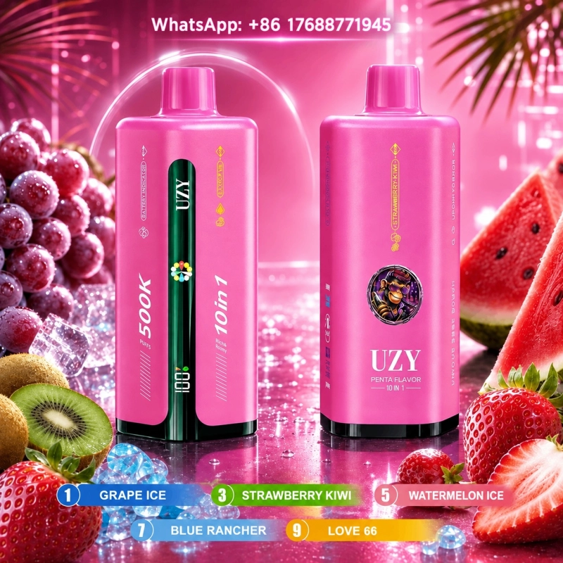 UZY 10 in 1 500000 Puffs Disposable Vape, Pink Multi Flavor