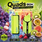 Vapsolo Quads 80K smaki – winogrono, liczi, kiwi marakuja i brzoskwinia owoce leśne