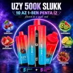 UZY 500K Penta Flavor 10 az 1-ben – jeges cseresznye, eper-görögdinnye, kiwi-görögdinnye, citrom-lime és cseresznyés kóla