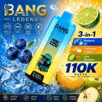 Bang Legend 110K 3-in-1 disposable vape – Watermelon Bubble Gum, Kiwi Passion Fruit Guava and Mamba flavor set