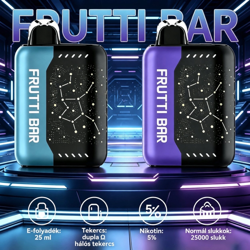 FRUTTI BAR 20000 slukkos eldobható vape, kék és lila
