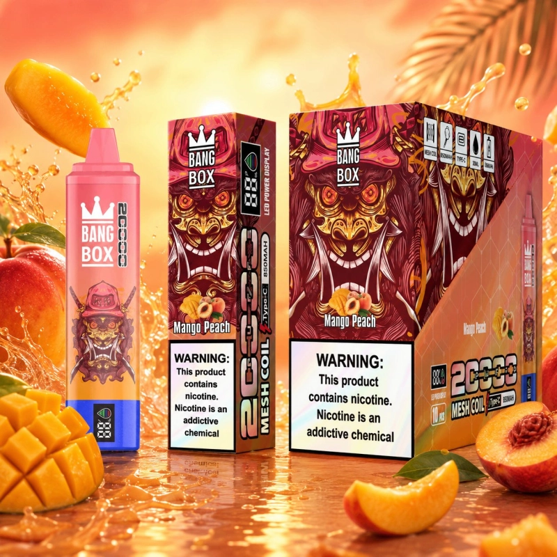 Bang Box 20000 20000 buchów Jednorazowy e-papieros, Mango Brzoskwinia