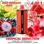 VOPVOP PRO 4 in 1 10.LEMON LIME & WATERMELON ICE & BLACK ICE DRAGONFRUIT STRAWBERRY & LOVE66