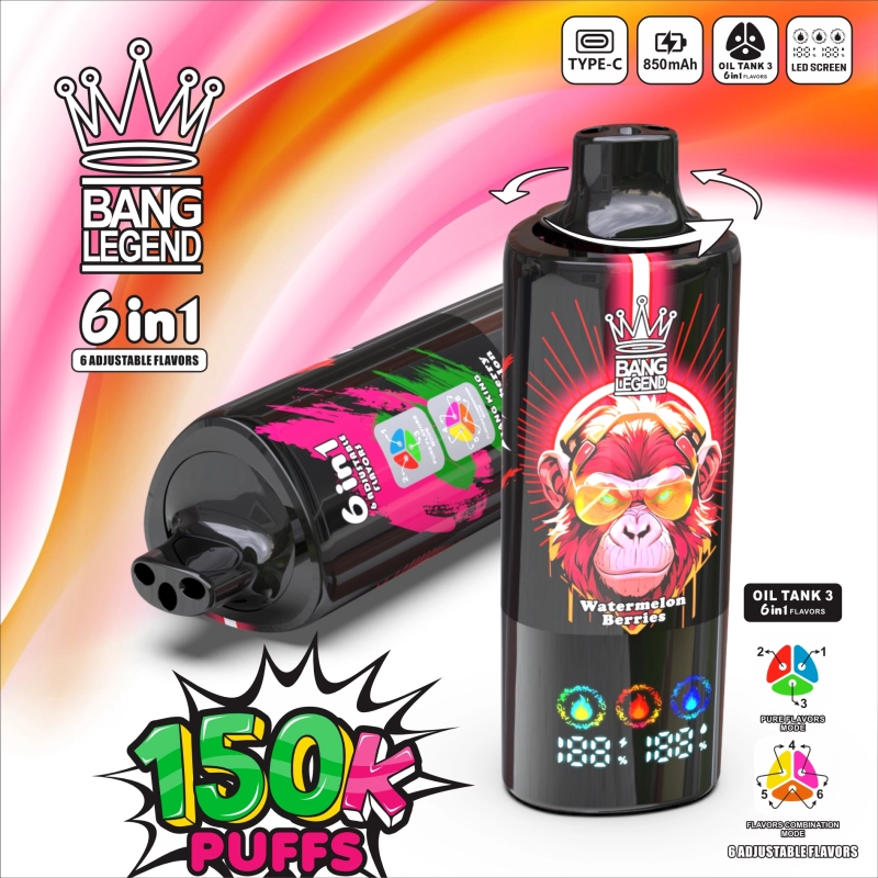 Bang Legend 6 in 1 150000 Puffs Disposable Vape, Watermelon Berries