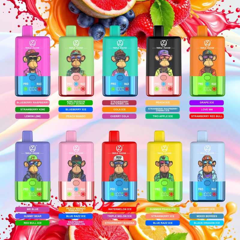 UZY Triple Flavor 60000 Puffs Vape 3 in 1 Disposable E Cigarette with Smart LED Display