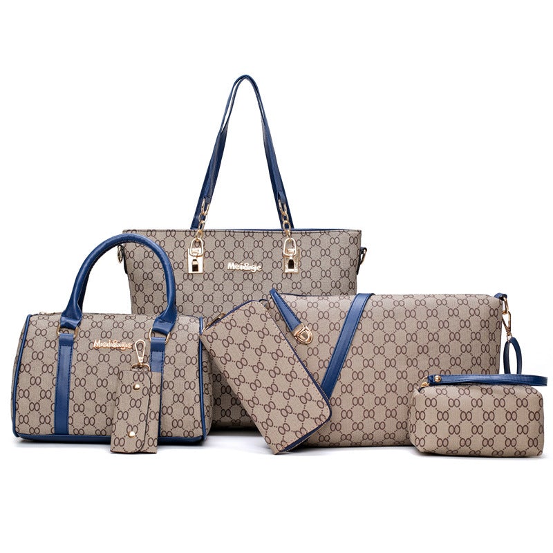 🔥Oferta exclusiva de juego de bolsas promocionales de 6 piezas. Bolso de piel para mujer