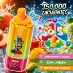 UZY 6 w 1 150000 Jednorazowy e-papieros, Brzoskwinia z lodem i owoce