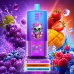 BangBox 80K 3-in-1 disposable vape with Double Grape, Strawberry Mango and Blueberry Ice Sour Raspberry flavors