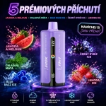 UZY 500K příchutě s černým rybízem, jahodou a svěží mátou