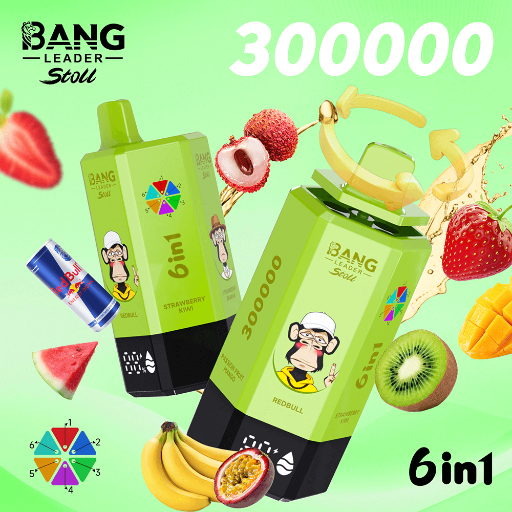 Bang Leader Stoll VAPE 300K 4.Peach Berry & Triple Melon & Grape Ice & Black Dragon Ice & Fizzy Cherry Ice & Gummy Bear_2