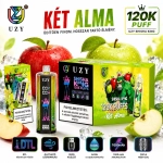 Két alma – UZY Shisha King 120K vape zöld alma és piros alma gyümölcsös íz kombináció
