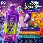 UZY 150K 6v1 jednorázová e-cigareta – Ledové hrozny, Mango s broskví, Borůvka s melounem