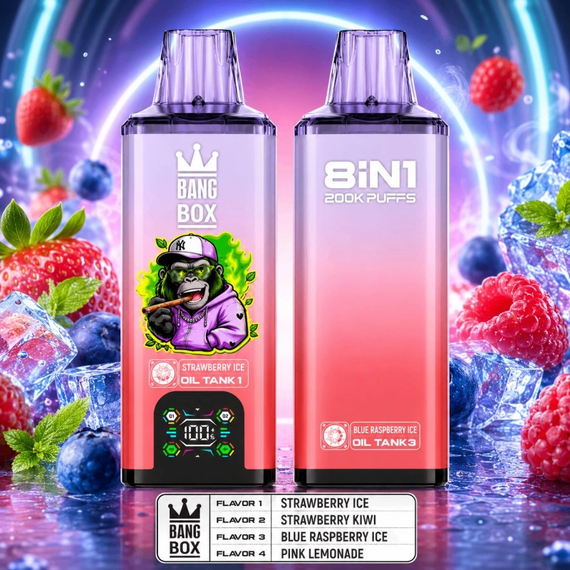 Bang Box 8IN1 200000 Puffs Disposable Vape, Mixed Fruit Flavors