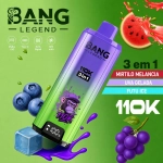 Bang Legend 110000 Vape Descartável, Mirtilo Melancia e Uva Gelada