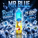 RandM Tornado 15000 Mr Blue íz – akár 15 000 slukk, 25 ml, Type-C újratölthető