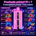 UZY 500K Penta Flavor 10 v 1 – Ľadové Hrozno, Jahoda a Kiwi, Ľadový Melón, Blue Rancher a Love 66