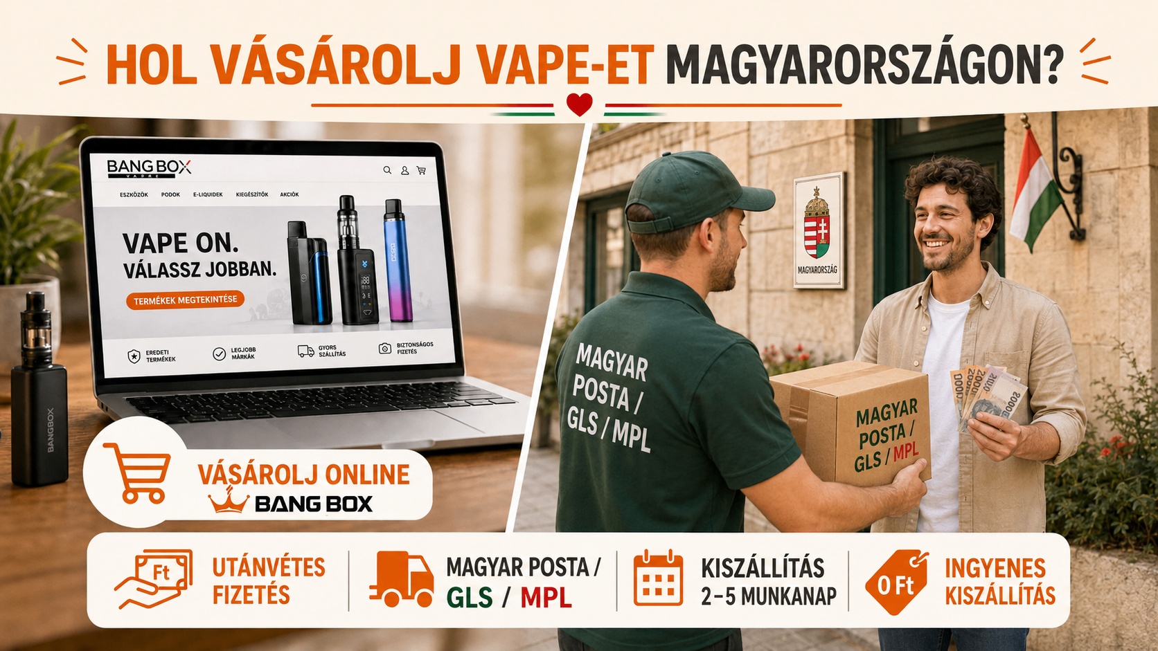 Bang Box Magyarországon - utánvét és gyors szállítás