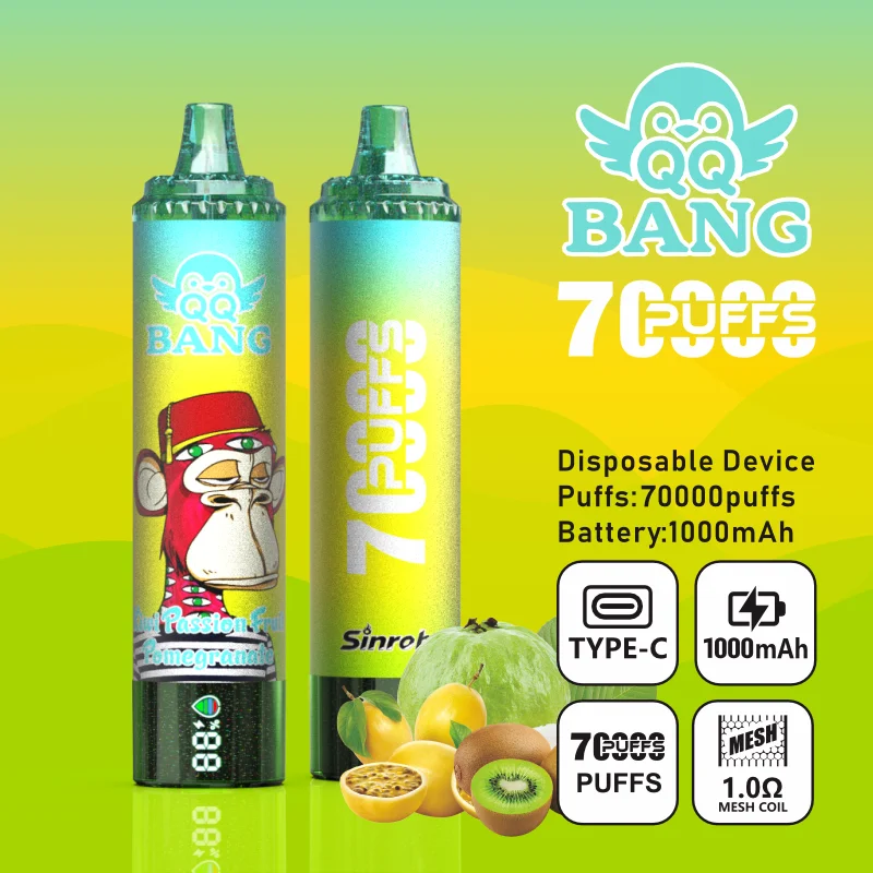QQ Bang 70K Single Flavor Disposable Vape 8.Kiwi Passion Fruit Pomegranate