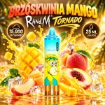 RandM Tornado 15000 o smaku Mango Brzoskwinia – 25 ml, USB-C