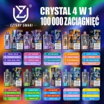 UZY Crystal 100K 4w1 – 10 zestawów smaków do wyboru, 4 smaki w jednym urządzeniu
