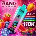 Bang Legend 110K 3-in-1 disposable vape – Watermelon Ice, Apple Pear and Passion Kiss flavor set
