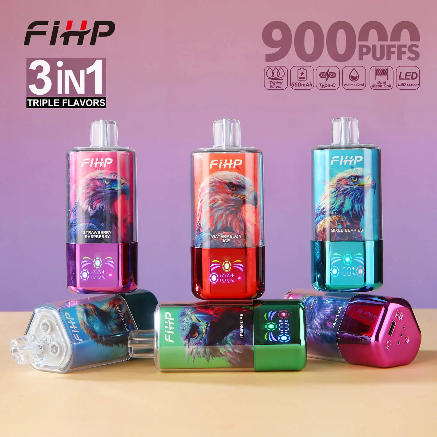 ⏳ SALE ENDS SOON⭐FIHP VAPE 90 000 Puffs 3in1