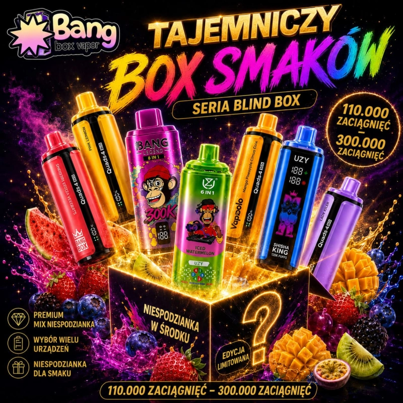 Mystery Box Smaków z produktami od 110 000 do 300 000 zaciągnięć