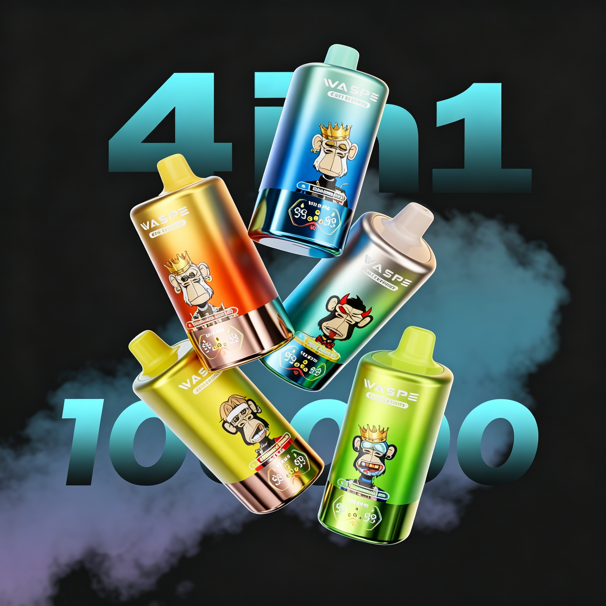 WASPE 100K | 4-in-1 quad flavor, 100000 puffs, bulk disposable vape
