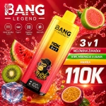 Bang Legend 110K Jednorazový Vape Melónová žuvačka kiwi marakuja guava Mamba