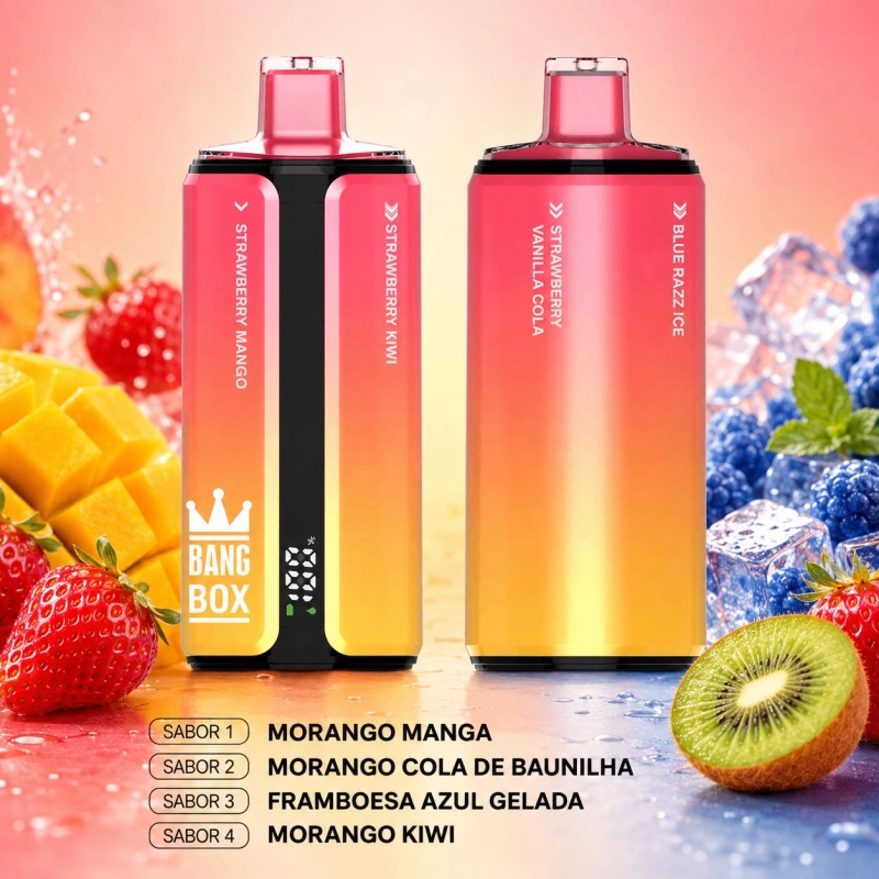 Bang Box 160000 Puxadas Vape Descartável, Sabores de Frutas