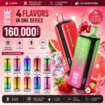 Bang Box 160K 4-in-1 disposable vape with 160,000 puffs, rechargeable battery and LED display