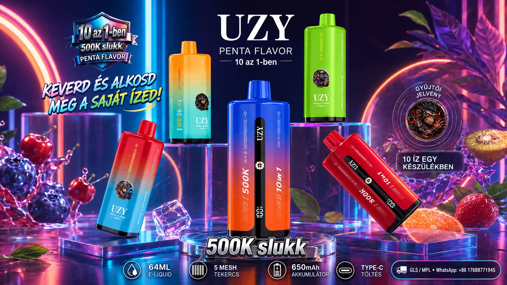 Az UZY Penta 500K legfontosabb funkciói