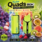 VapSolo Quads 80K 4 v 1 – hroznový výbuch, ľadové liči, broskyňové lesné plody a kiwi marakuja guava